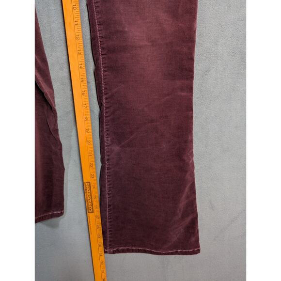Vintage Abercrombie & Fitch Wine Red Corduroy Flare Pants Womens 4 90s y2k - Picture 6 of 11